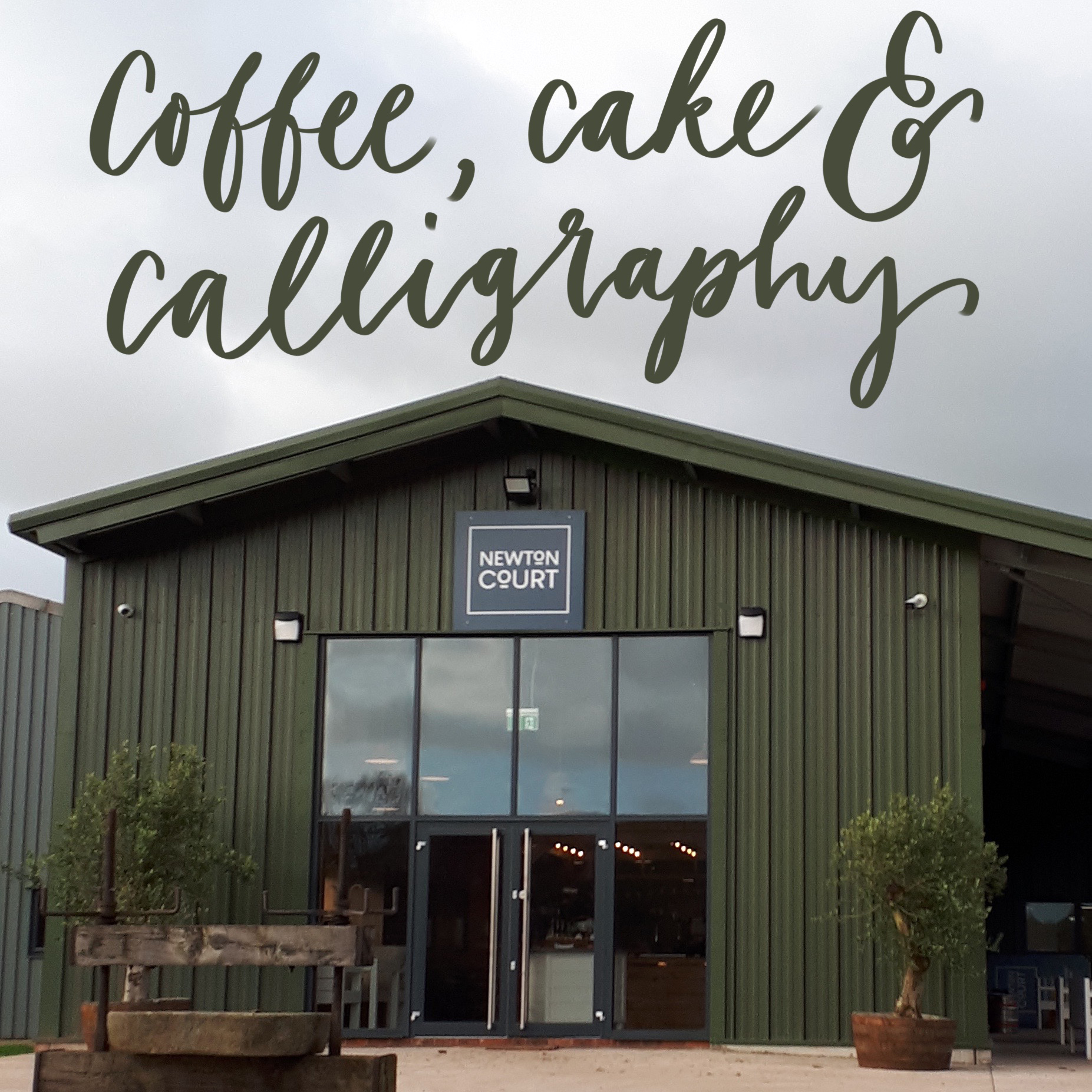 Modern calligraphy workshop at newton court with alice draws the line