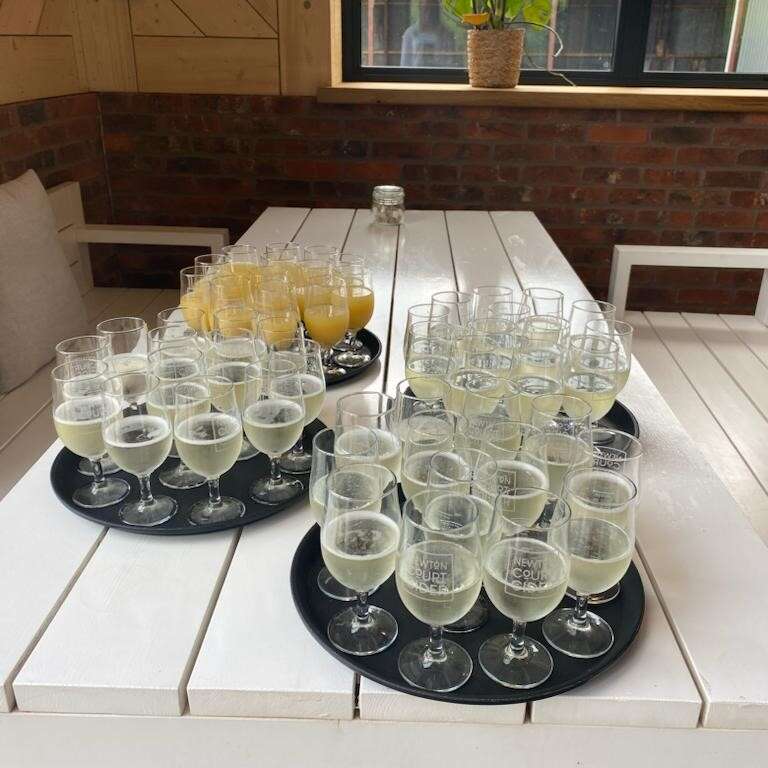 Sparkling drinks ready for our guests