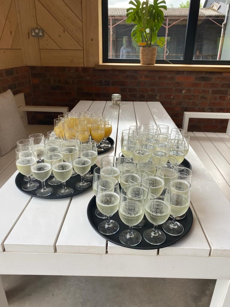 Sparkling drinks ready for our guests