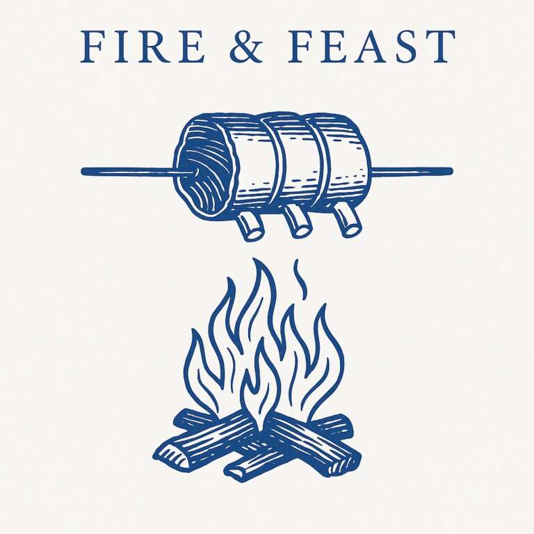Fire and feast rib of beef illustration